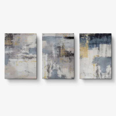 Vintage Abstrait Doré et Gris 2