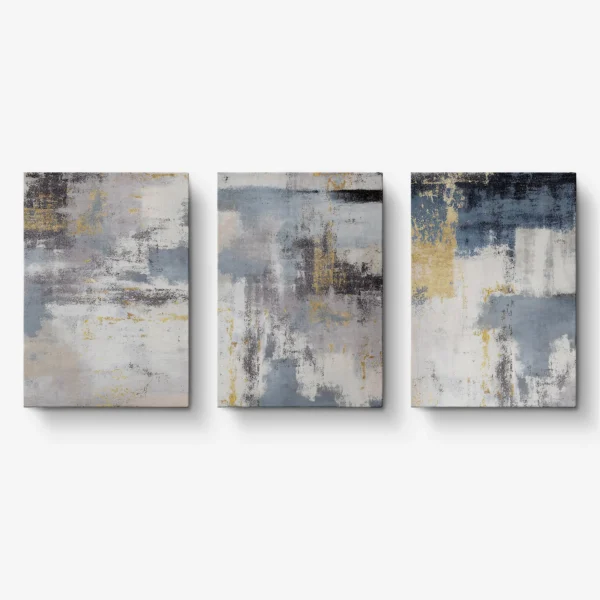 Vintage Abstrait Doré et Gris 2