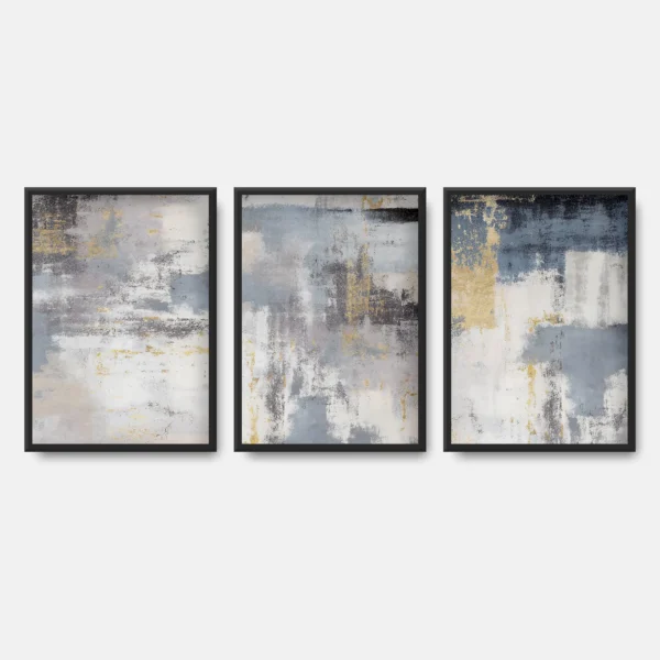 Vintage Abstrait Doré et Gris 2