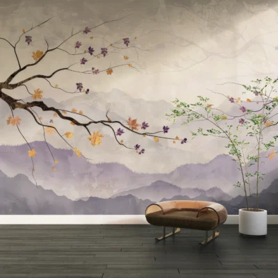 Papier Peint Paysage Aquarelle