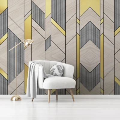 Papier Peint Lignes Géométriques Colorées