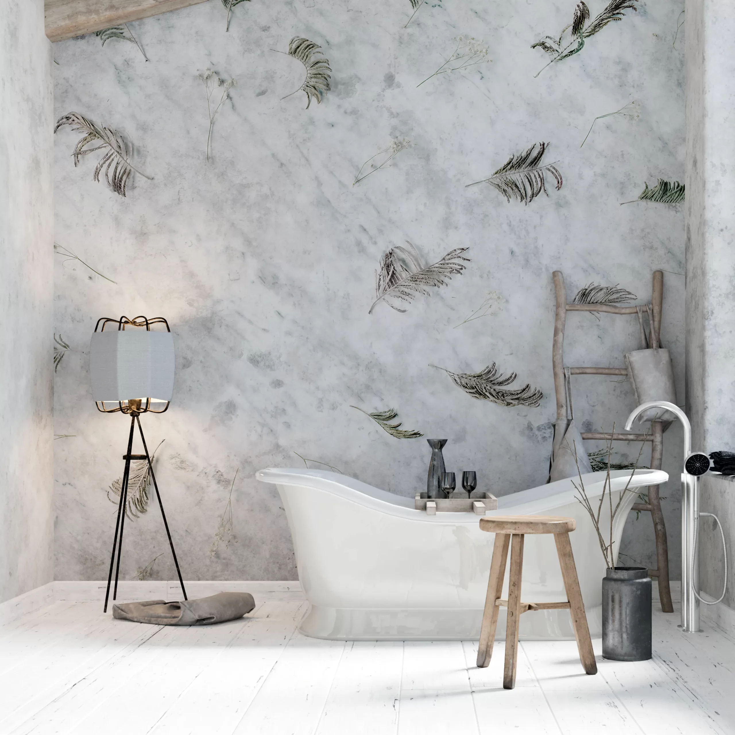 Papier Peint Marbre Blanc