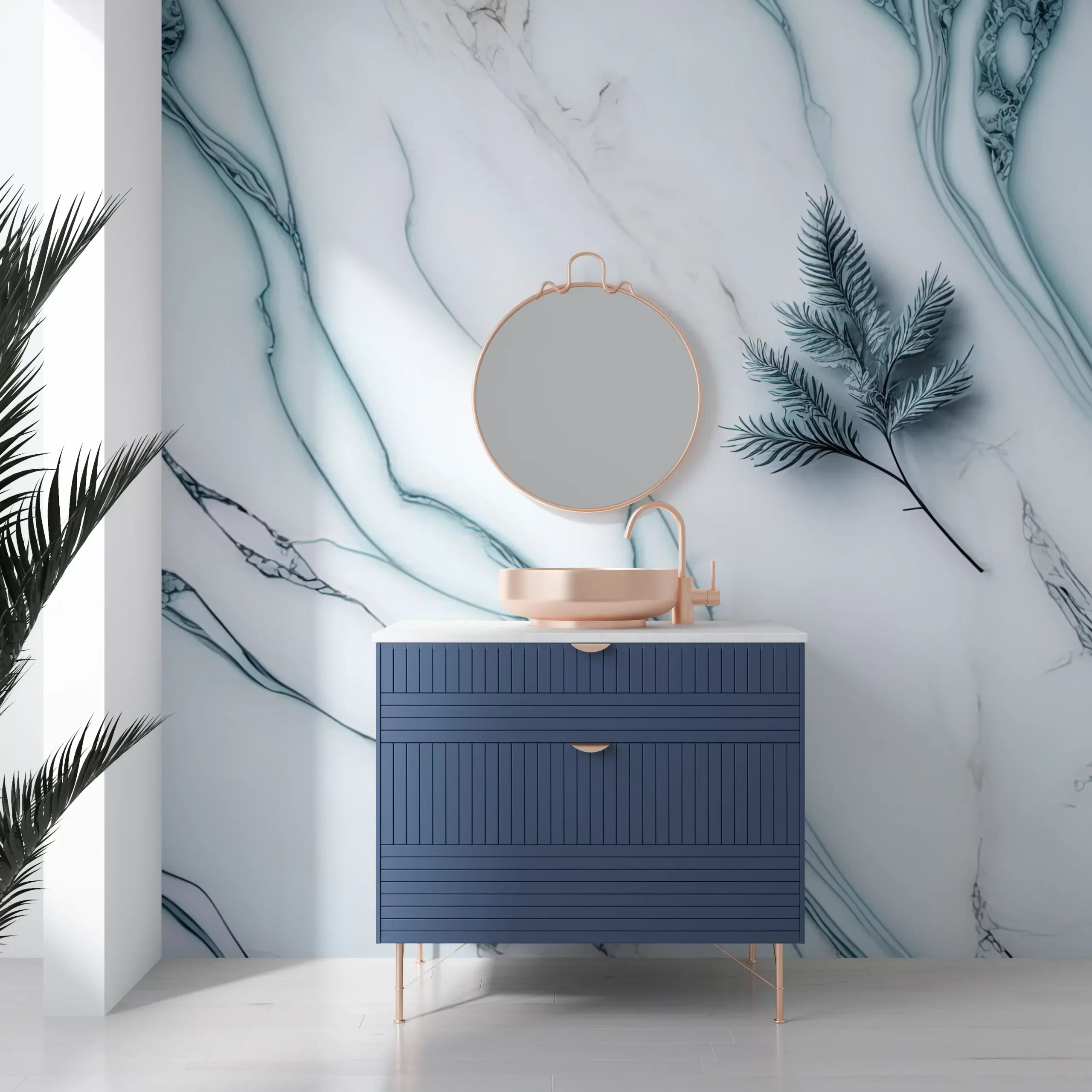 Papier Peint Marbre Blanc